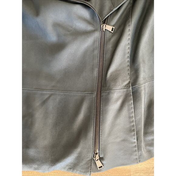 Vince Grey Leather Jacket - Picture 14 of 14